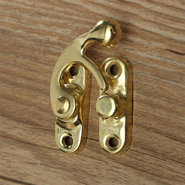 Antique Metal Catch Curved Buckle Horn Lock Clasp Hook Jewelry Box Pad ❤