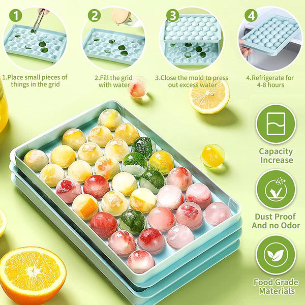 33 Grids Ball Maker Round Ball Sphere Whiskey Ice Cube Mould Tray for Freezer AU