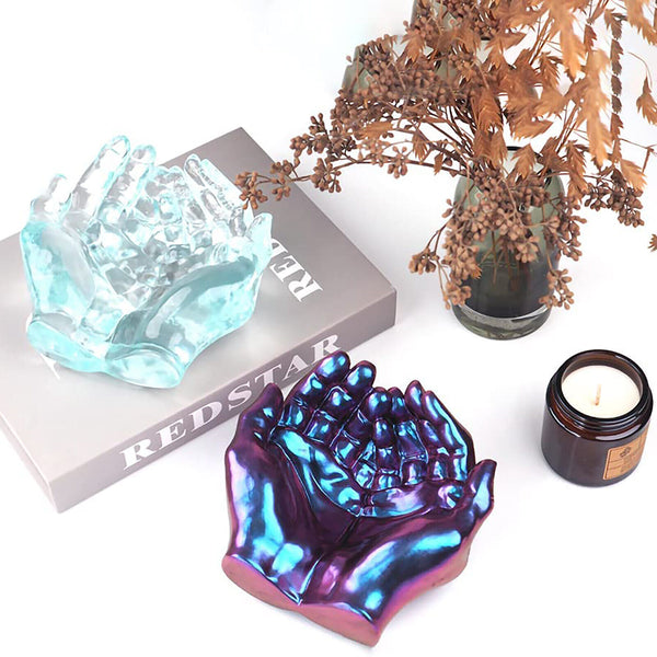 Hand Shape Silicone Ashtray Resin Mold Holder Tray Mould Casting Epoxy Crafts AU