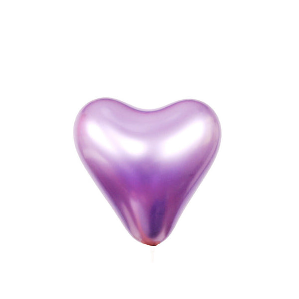 50/100x Mixed Colour Metal Balloons Heart Wedding Birthday Party Helium Balloon
