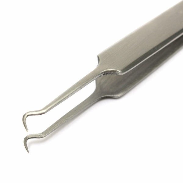 Curved Blackhead Acne Clip Needle Tweezers Pimple Popper Extractor Remover