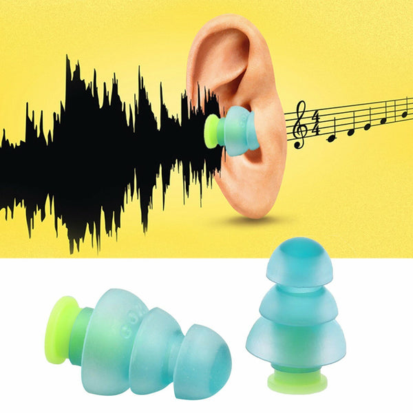 Pair Silicone Ear plugs 25db Earplugs Sleeping Shooting Reusable Noise Reduction
