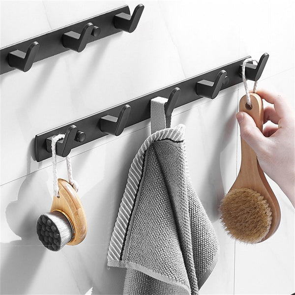 Hooks Key Coat Clothes Door Holder Rack Hook Aluminum Wall-Mounted Hanger