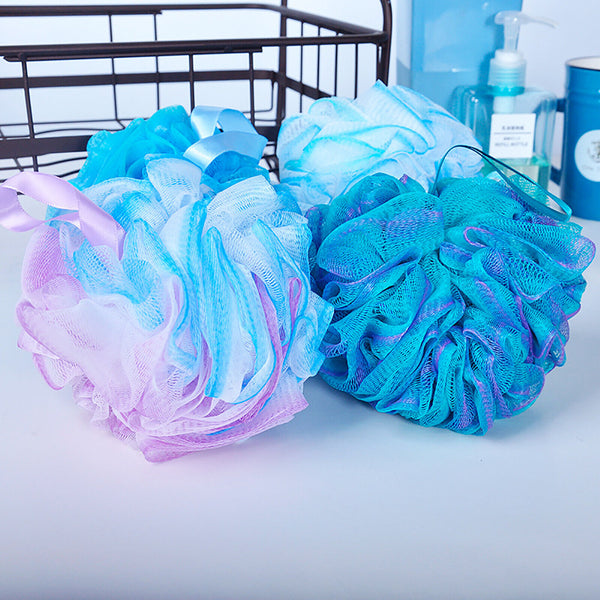 UP 40PCS Mermaid Loofah Sponge Bath Puff Soft Ball Body Exfoliate Wash Shower AU