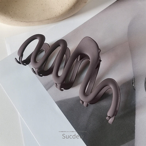 Wave Shark Clip Hair Clip Matte Shark Clip Ponytail Hairpin Crab Simple DIY AU