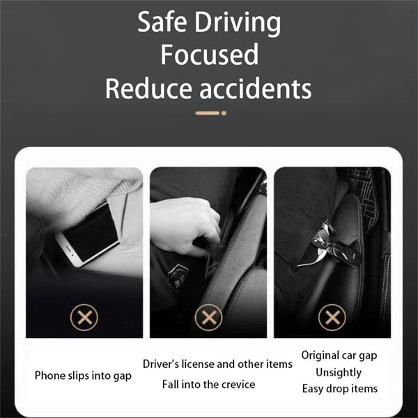 2Pcs Car Seat Gap Filler Spacer Auto PU Universal Soft Holster Blocker Pad AUS