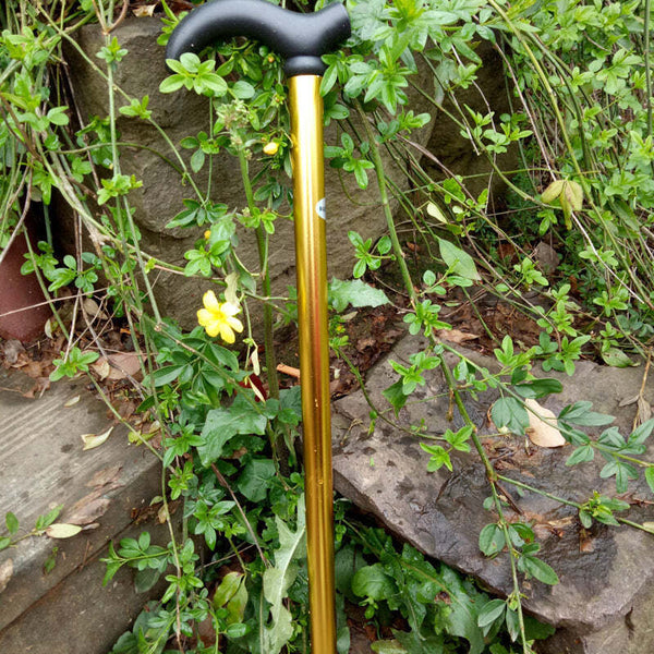 Aluminium Metal Walking Stick Travel Folding Adjustable Compact Cane Pole AU