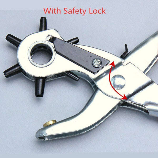 Leather Belt Eyelet Hole Punch Plier Puncher Craft Hand Tool 2.5-4.5mm Revolving