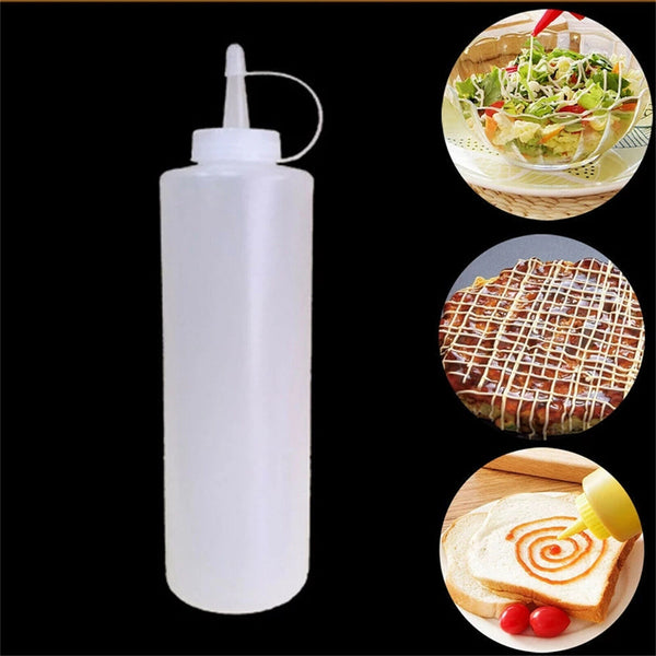 2-10X 1000ML Sauce Bottle Squeeze Bottle Plastic Condiment Dispenser Ketchup Oil