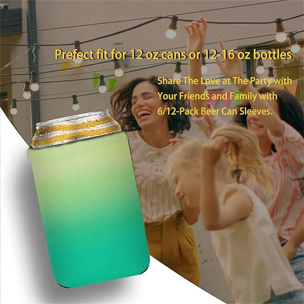 UP 32PCS Slim Can Cooler Sleeves Beer Can Coffee Cup Sleeve Reusable Cup Cover
