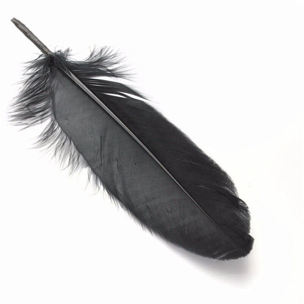 50pcs Black Goose Feathers 15-20cm Natural Feather DIY Craft Wedding Party Decor