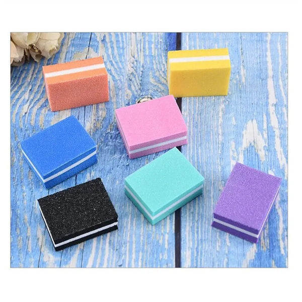 UP 100PCS File Beauty Polishing Block Polish Nail Sanding Buffer Mini Nail File