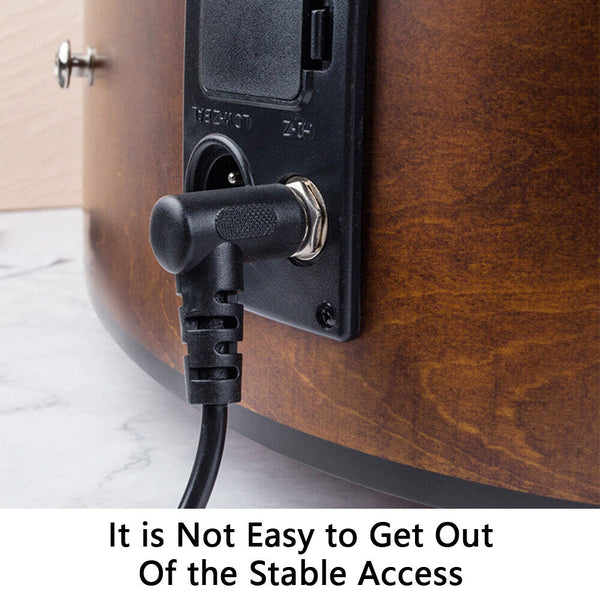 2PCS Electric Guitar Lead Cord Cable Jacks For Amp Pedals Instrument 3M