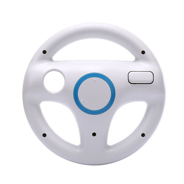 2x White Wii Racing Steering Wheel for Nintendo Wii U Wii Remote Controller  - Lets Party