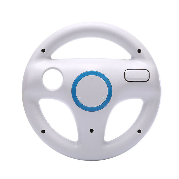 2x White Wii Racing Steering Wheel for Nintendo Wii U Wii Remote Controller - Lets Party