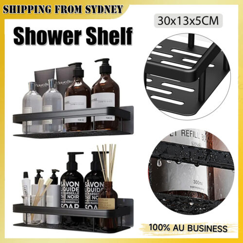 2PCS Self Adhesive Shower Shelf Bathroom Shower Caddy Rack Storage Organiser