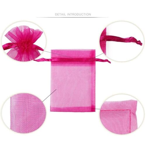 10-100pcs Organza Bag Sheer Bags Candy Packaging Jewellery Gift Wedding Pouch AU - Lets Party
