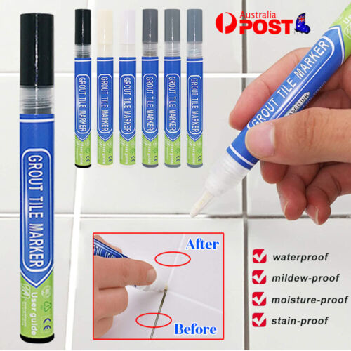 6COLORTile Repair Pen Wall Gap Refill Grout Refresher Marker Bathroom Waterproof - Lets Party
