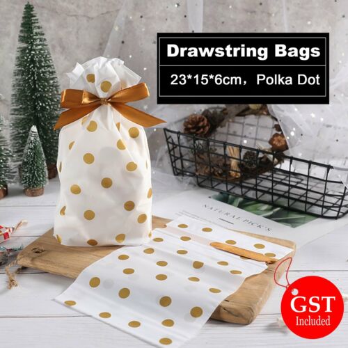 10X Wedding Gift Drawstring Bags Party Favour Candy Pouch Christmas Packaging AU