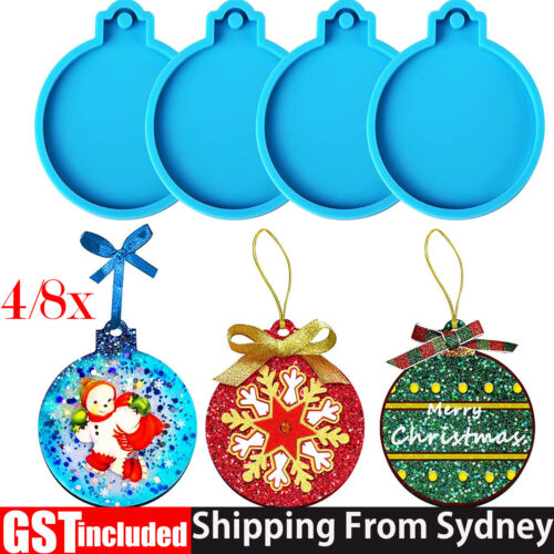 Christmas Bauble Silicone Mould Resin Mold Plain Round Circle DIY Crafts