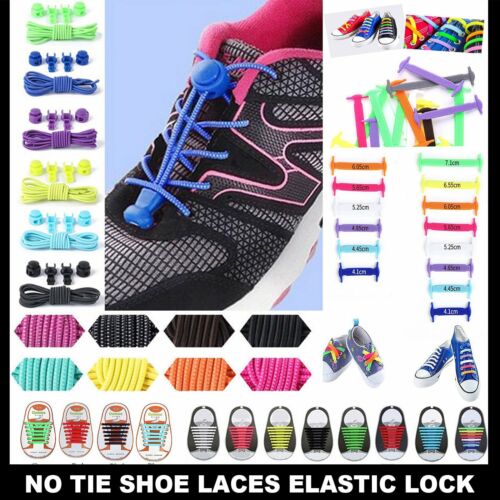 No Tie Shoe Laces Elastic Lock Lace System Lock Sports Shoelaces Runners Trainer - Lets Party