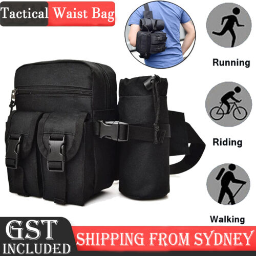Tactical Waist Bag Belt Military Fanny Pack Pouches Buckle Men Bum Utility Black
