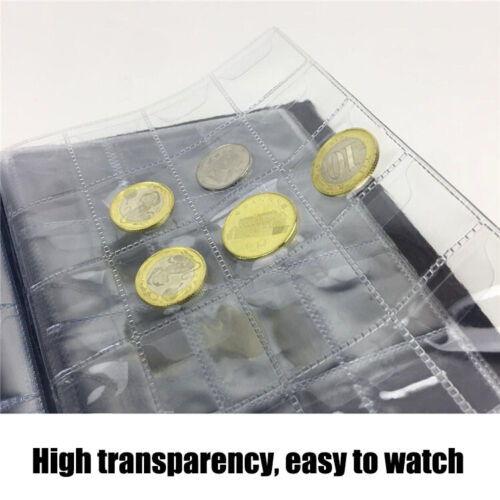 240 Coin Holder Collection Storage Album Book Collecting Money Penny Pocket Blue