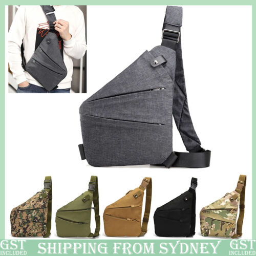 Shoulder Bag Personal Anti Theft Man Pocket Portable Chest Waterproof Travel AU