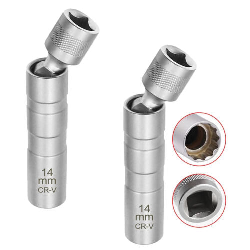 12 Point 14mm/16mm Spark Plug Socket Deep Thin Wall Removal 3/8