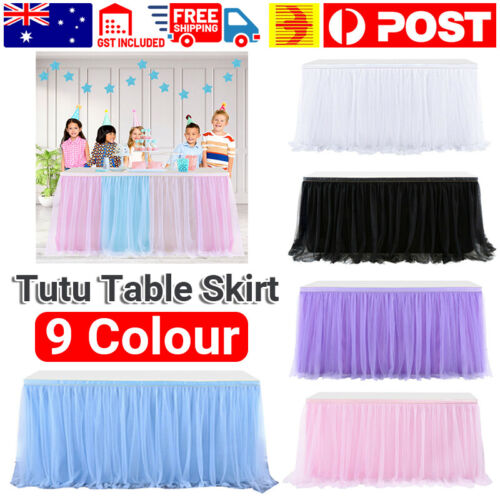 Tutu Tulle Table Skirt Fluffy Table Cloth Cover For Wedding Party Decor Fashion