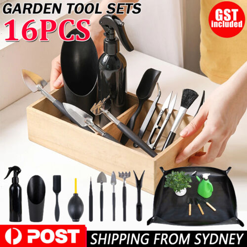 16PCS Mini Garden Tool Kit Potted Succulent Plant Trimming Bonsai Hand Tools Set