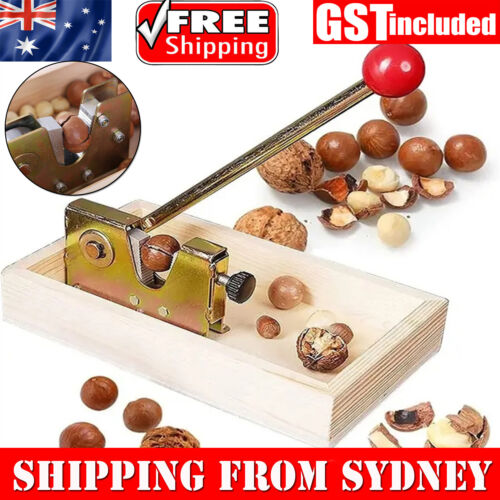Macadamia Opener Peeling Machine Walnut Tool Nut Cracker Handle Multipurpose AUS