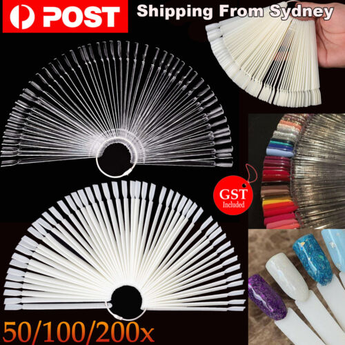 False Fake Nail Polish Colour Display Wheel Chart Sticks Tips Swatch