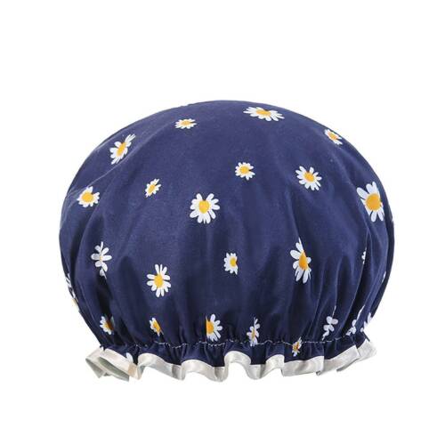Double Layer Shower Cap Bath Hat Hair Care Women Sleep Waterproof Reusable AU