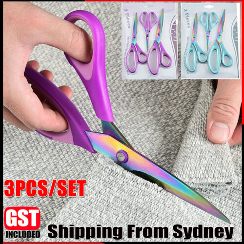 Tailor Titanium Soft Grip Sewing Scissors Set for Fabric Leather Dressmaking AU