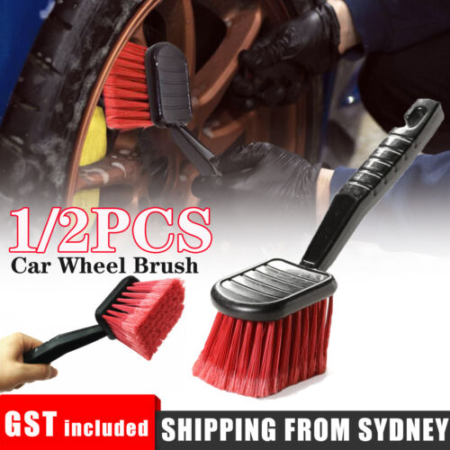 1/2X Auto Detailing Tire Cleaner Motorcycle Cleaning with Handle Car Wheel Brush - Lets Party