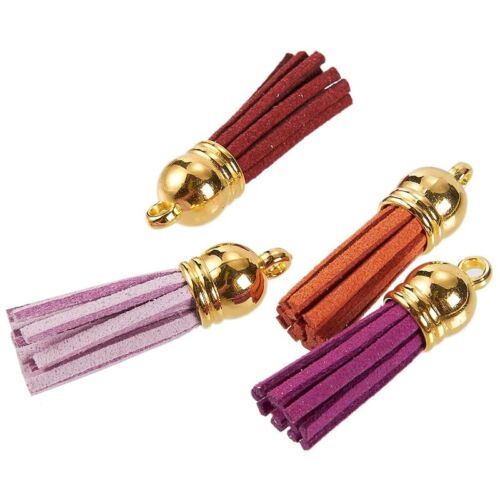 Keychain Tassels Bulk Colored Leather Tassel Pendants for Handmade DIY Tools New