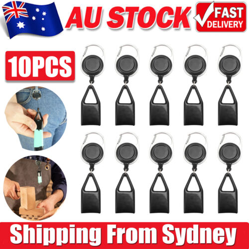 10X Retractable Lighter Leash Clip Keychain Rubber Cover Large Maxi Bic Black
