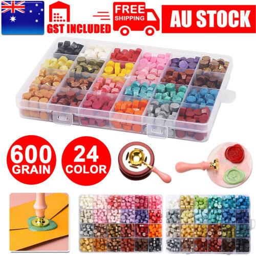 600pc Colour Sealing Wax Mix Metallic Stick Beads Stamp Seal Candle Envelope VIC