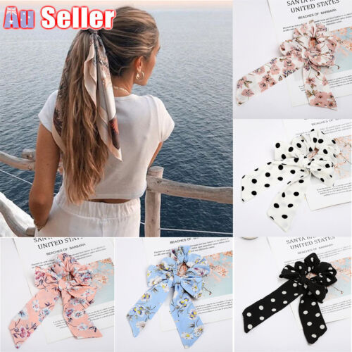 5x Hair Band Scarf Bow Floral Tie Rope Elastic Scrunchies Women Girl Accessories