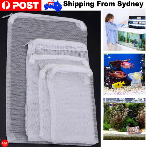 Aquarium Filter Bags Fish Tank Ball Media Mesh Bag Storage with Zipper
