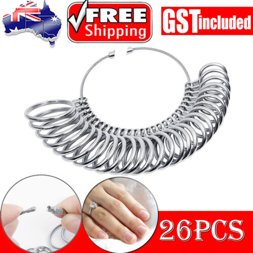 Australian A-Z Finger Ring Sizer Size Sizing Measure Measurement Gauge Tool Set