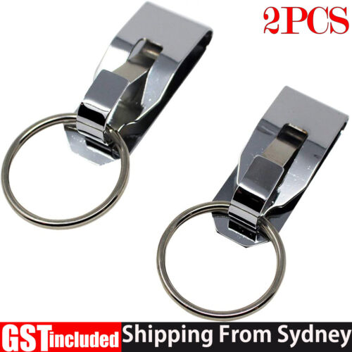 Keychain Clip 2pc – Quick Release Steel Belt Key Holder