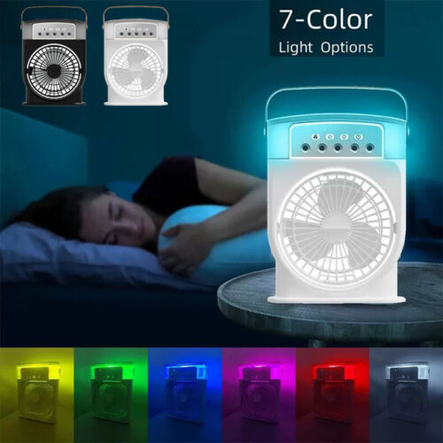 3 Speed Desk Misting Fan Spray Water Mist Fan Nightlights with 600ML Water Tank