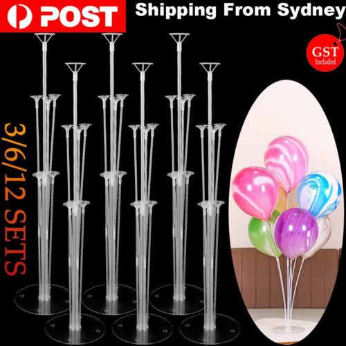 3/6/12 Set 70 cm Balloon Column Set Upright Base Stand Holder Wedding Party Deco - Lets Party