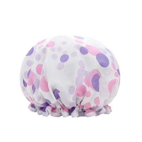 Double Layer Shower Cap Bath Hat Hair Care Women Sleep Waterproof Reusable AU