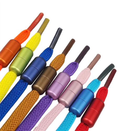 4 Pairs No Tie Shoelaces Elastic Locked Shoe Lace Lazy Laces Sports Kids Adults