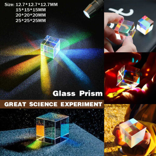 CMY Optical Glass Defective Cube Prism Cross Dichroic RGB Dispersion Six-Sided U