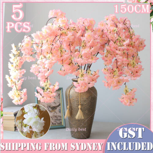 5PCS 140cm Artificial flower flowers Cherry blossoms Wedding Party decoration AU