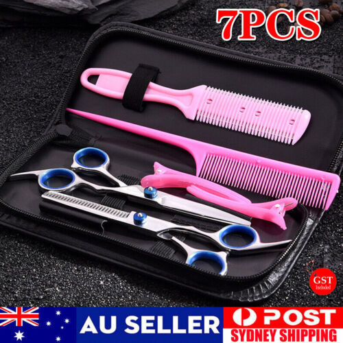 7PCS/Set Professional Hair Cutting Thinning Scissors Salon Shears Hairdressing